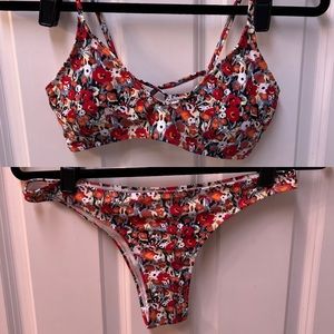 Shein floral bikini